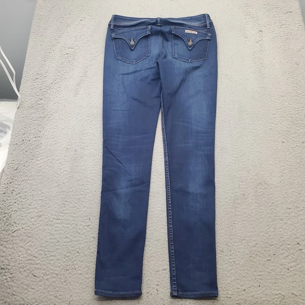 Hudson Jeans Womens 29 Blue Denim Stretch Skinny Leg 2 Button-Fly Streetwear